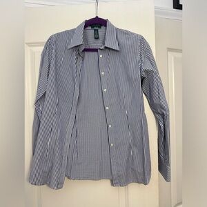 Ralph Lauren blue and white stripes shirt size 4